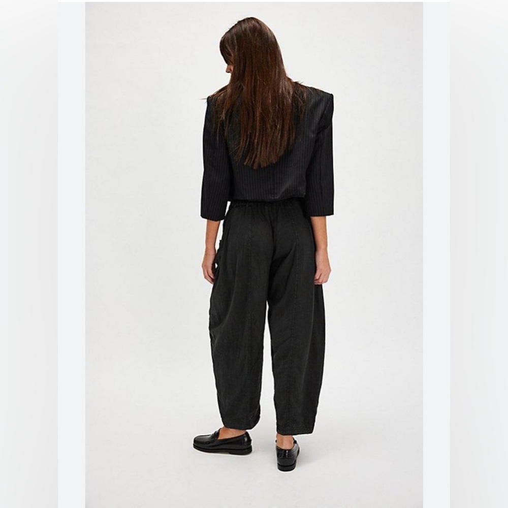 Free People Black Wide Leg Pants - Picture 4 of 5